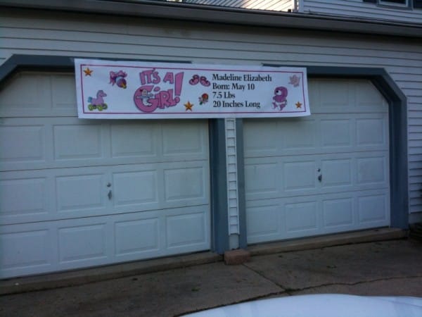 The banner fairy welcomed me home!