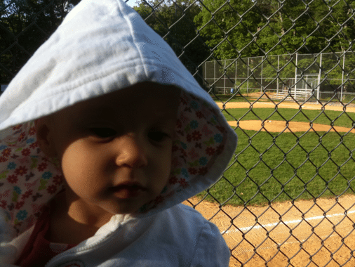 Dad took me to the ball field