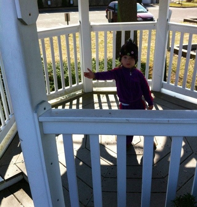 In the gazebo