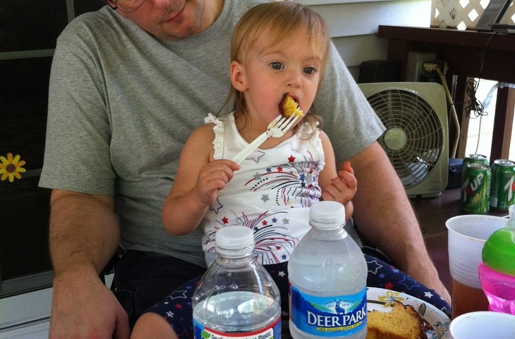 Eating cake