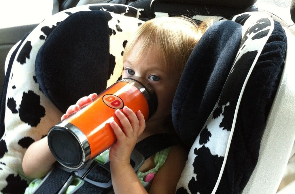 Madeline runs on Dunkin