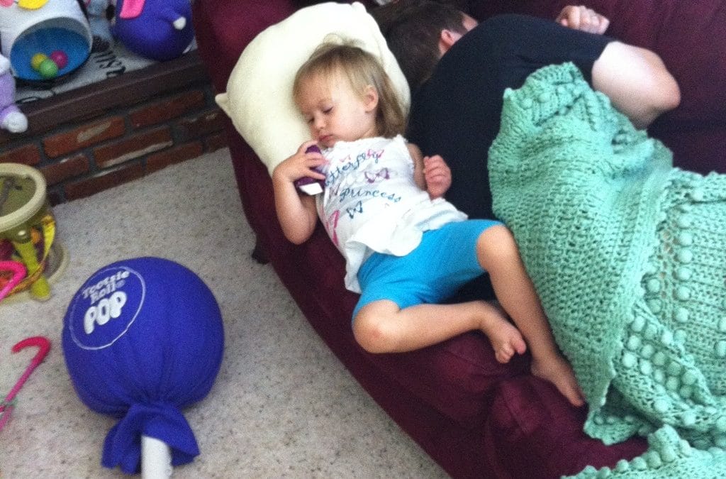 Trying to nap with daddy