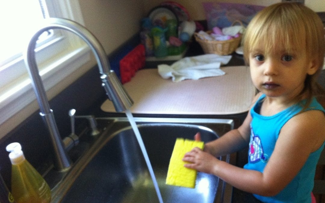 Washing dishes