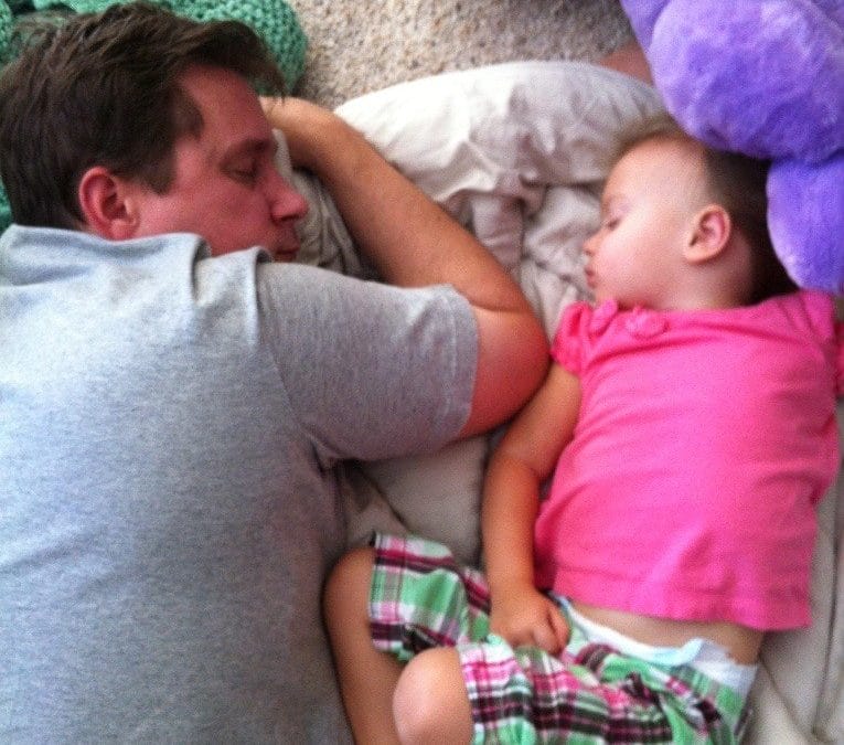 Napping with daddy