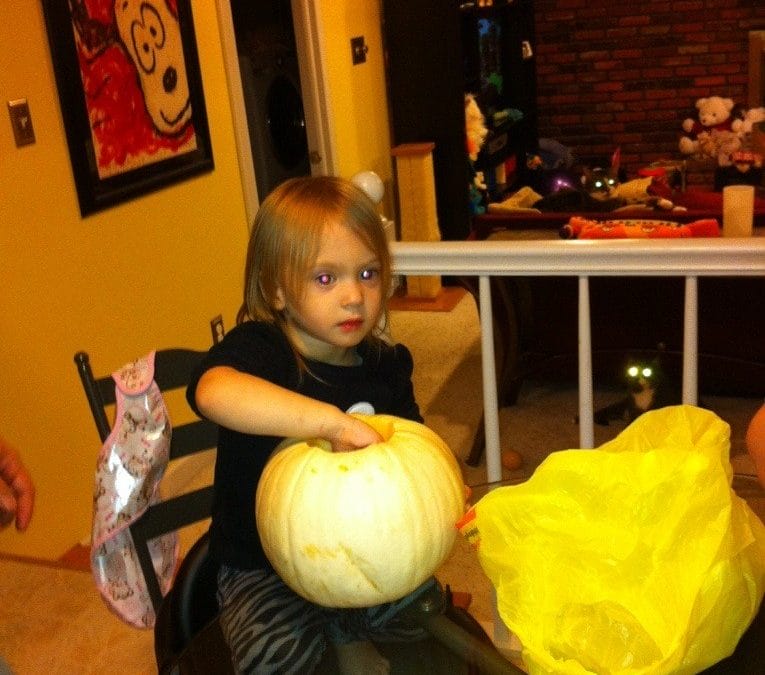 I carved a beautiful pumpkin