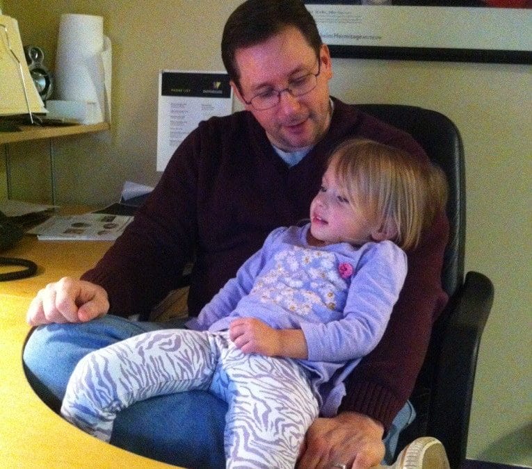 Watching Superman with daddy