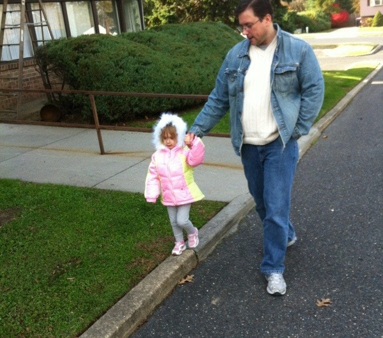 Walking with daddy