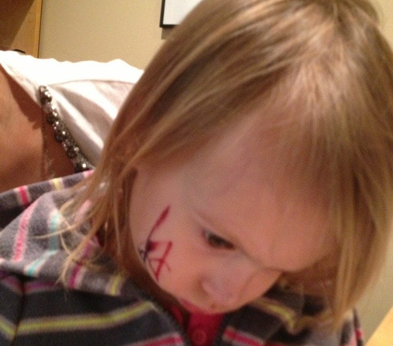 I drew on my face