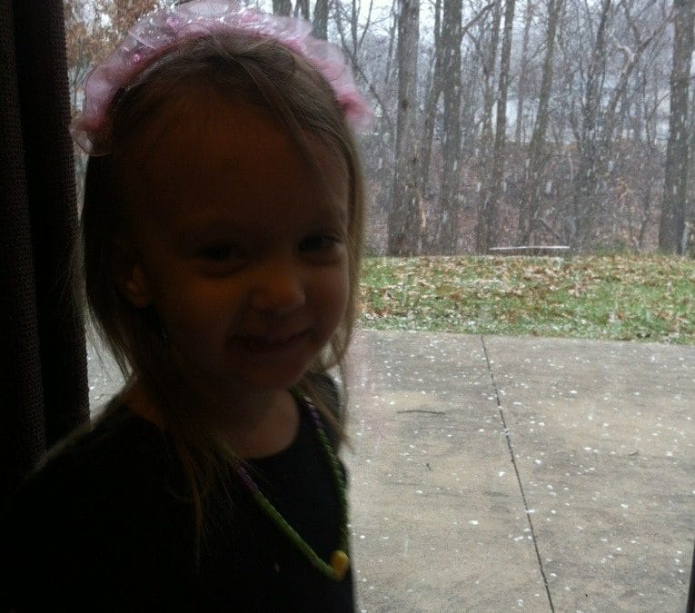 It’s snowing!