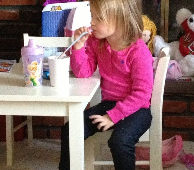 Drinking my juice