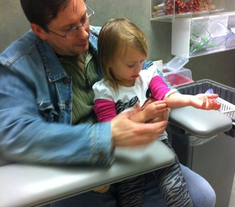 Getting blood drawn