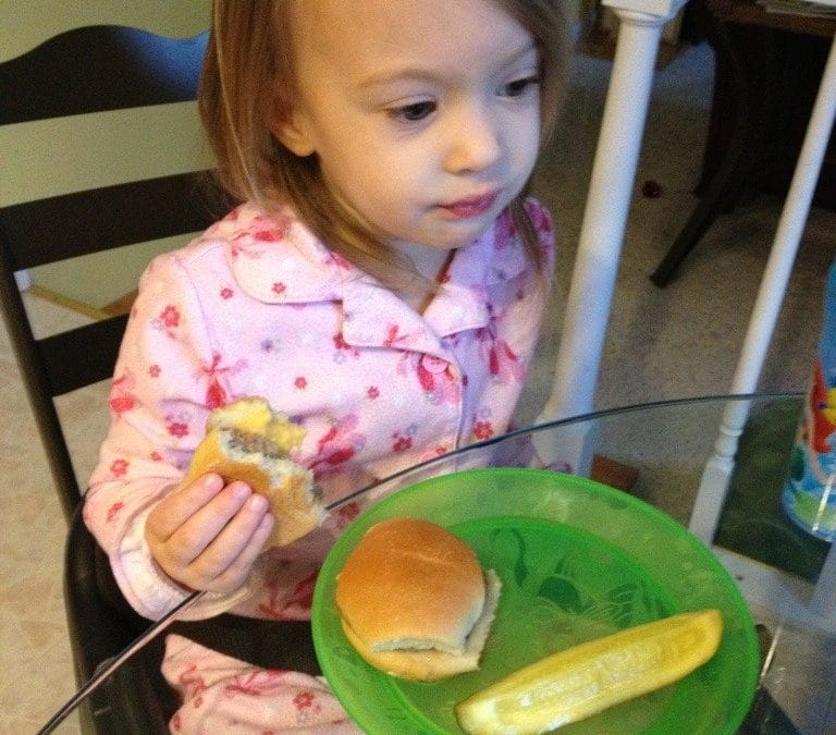Mini-burgers for breakfast