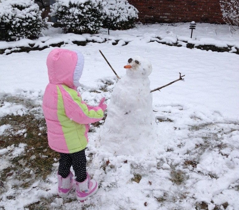 My first snowman