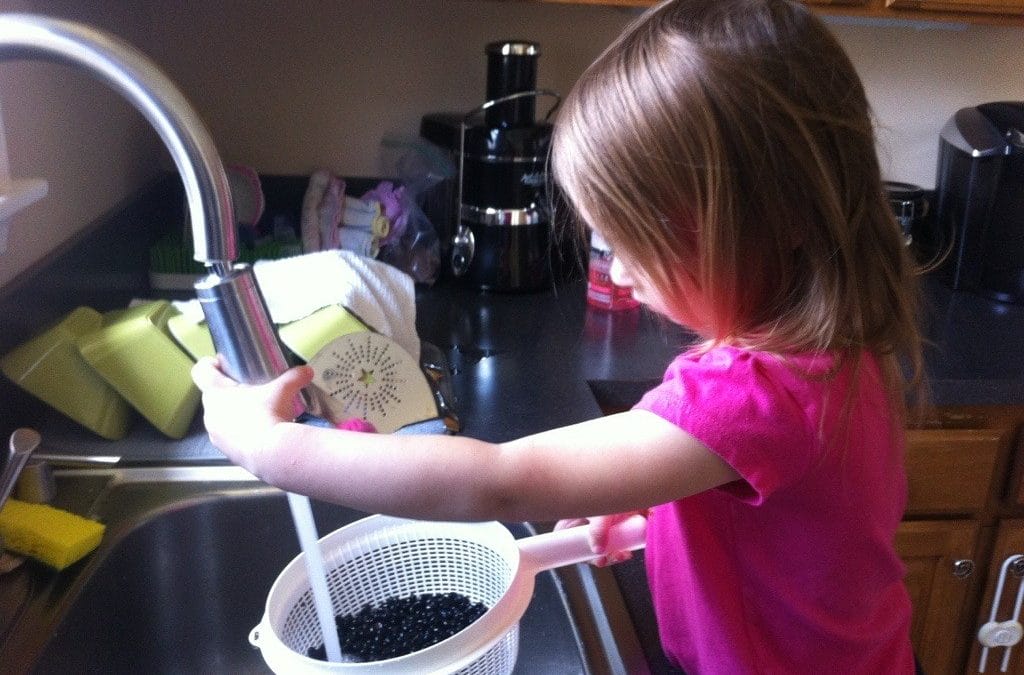 Rinsing beans