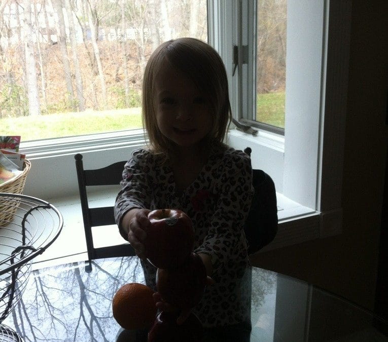 Stacking apples