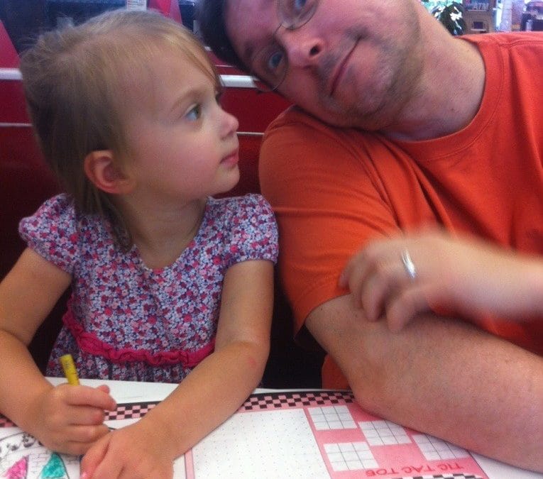 Being silly with daddy