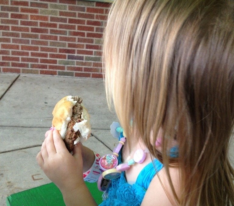 We took a break to eat