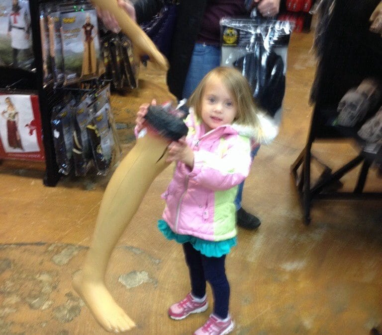 Shopping for Halloween.