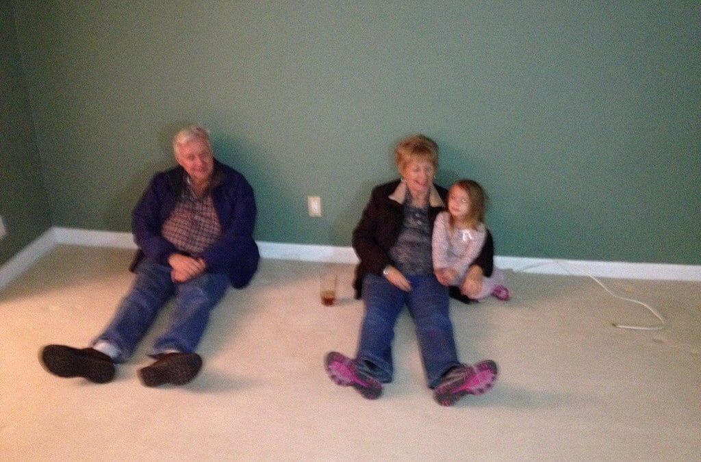 Visiting grandmom & poppy…