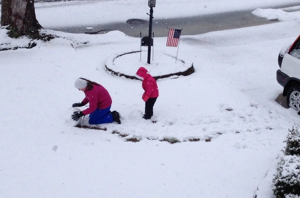 Finally snowman snow