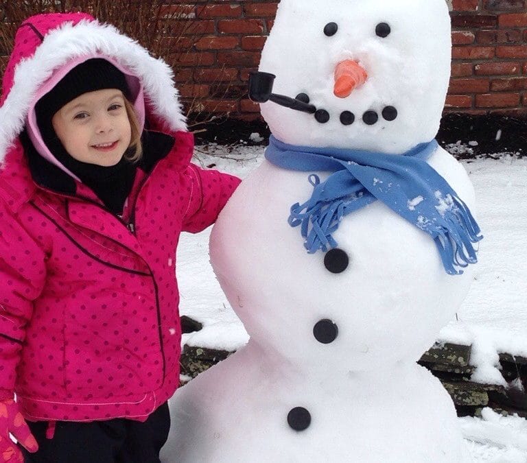 Snowy fun with mommy