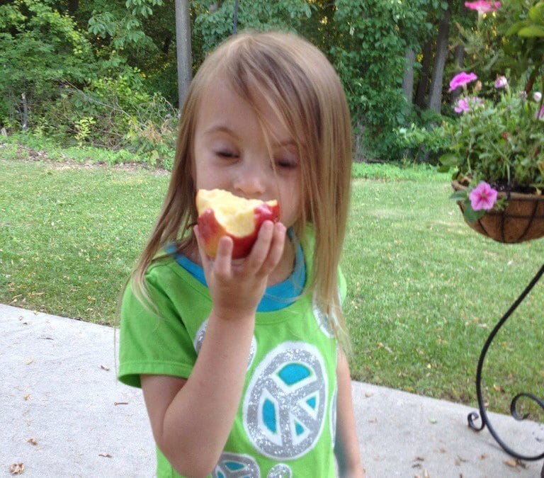 Eating my apple