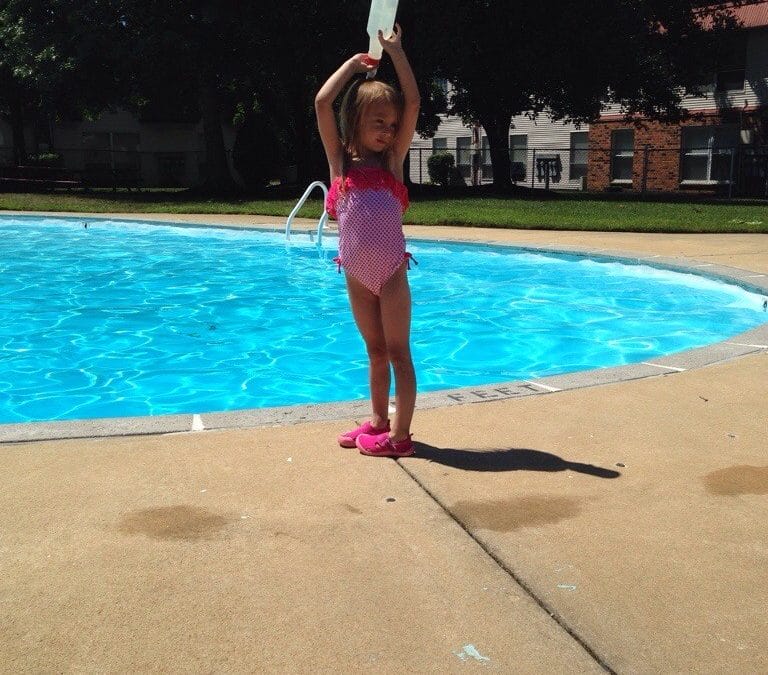 Pool time with Grandmom & poppy