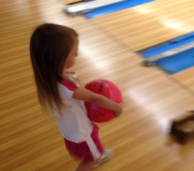Bowling with mommy