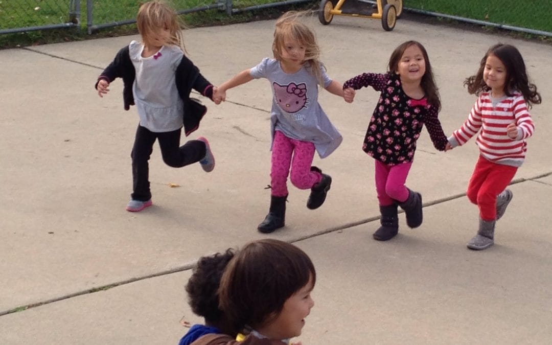 On the playground with my friends