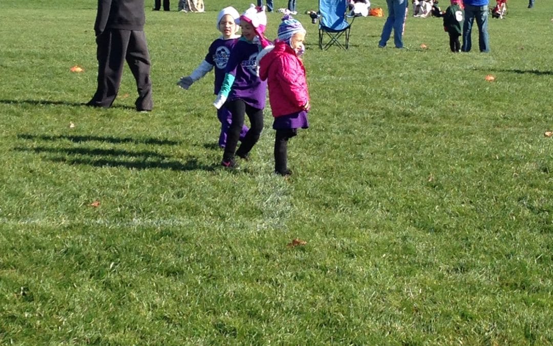 Very cold morning on the soccer field