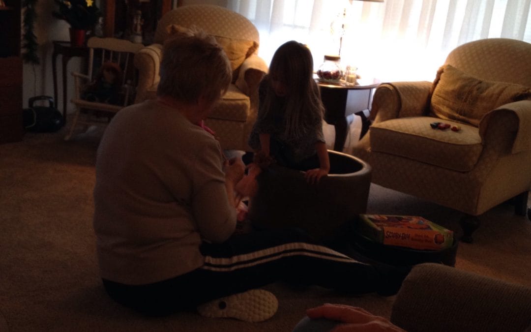 Visiting grandmom & poppy