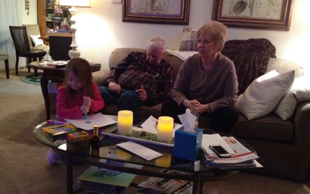 Visiting grandmom & poppy