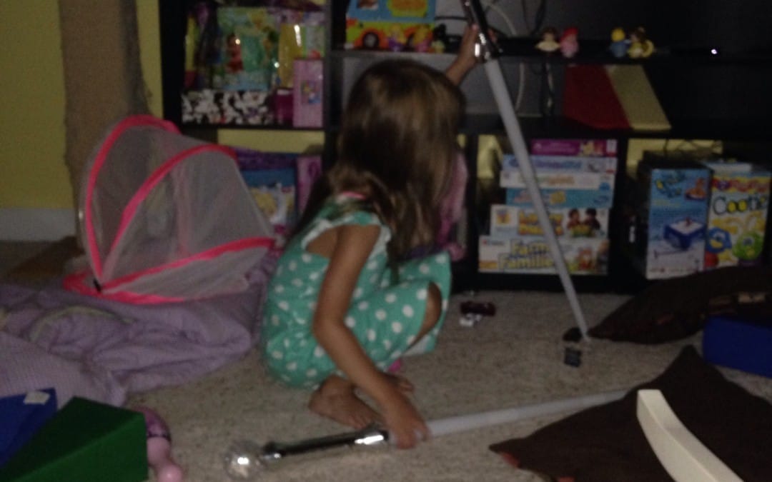 Dance party and light show