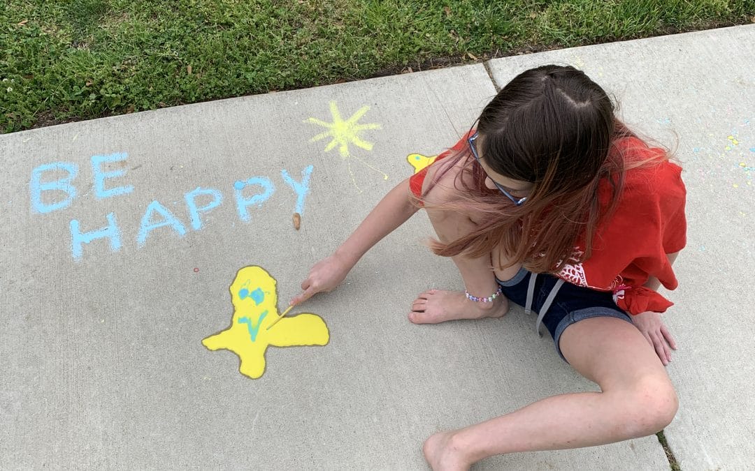 Homemade sidewalk chalk